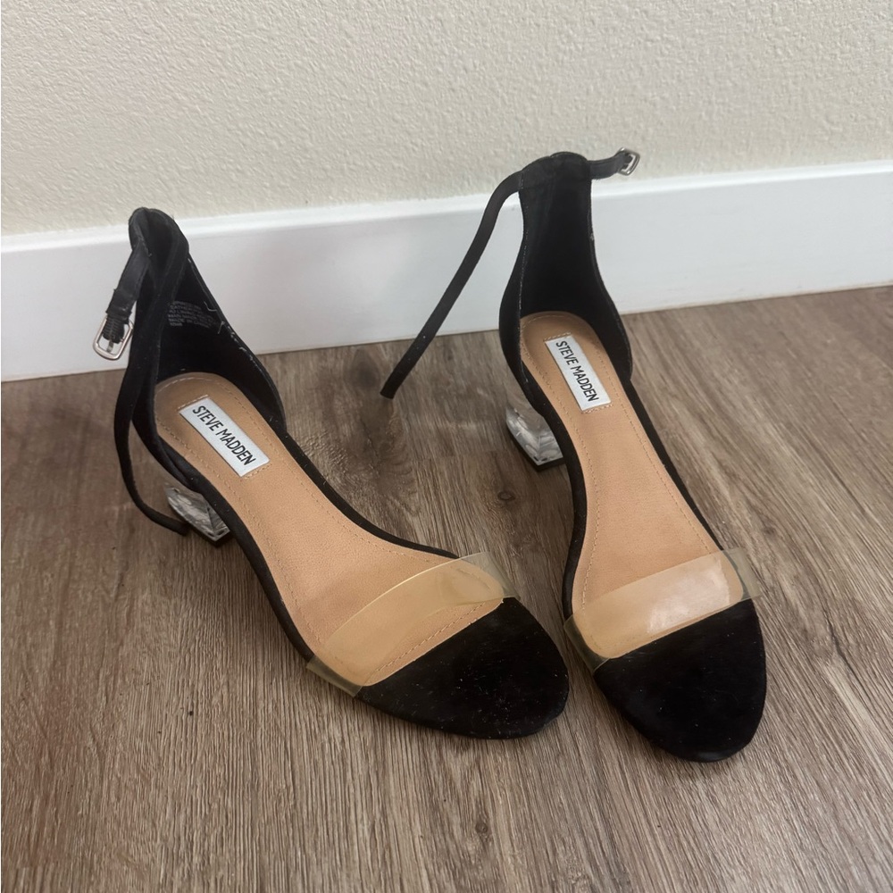 Steve Madden Black and Tan Stiletto Heels